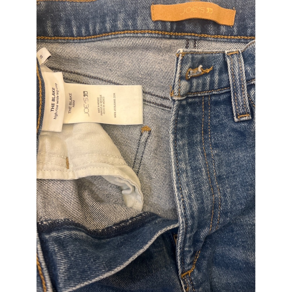Joe's Jeans The Blake High Rise Wide Leg Crop Blue Denim Jeans Size 26